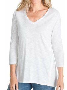 Chicos Easy Slub V Neck Tee